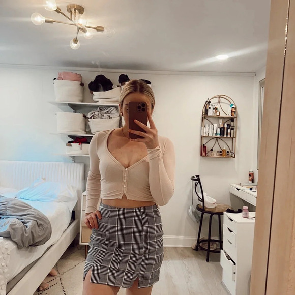 plaid skirt S - Picture 2 of 10